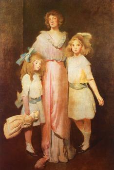 John White Alexander : Mrs. Daniels with Two Children